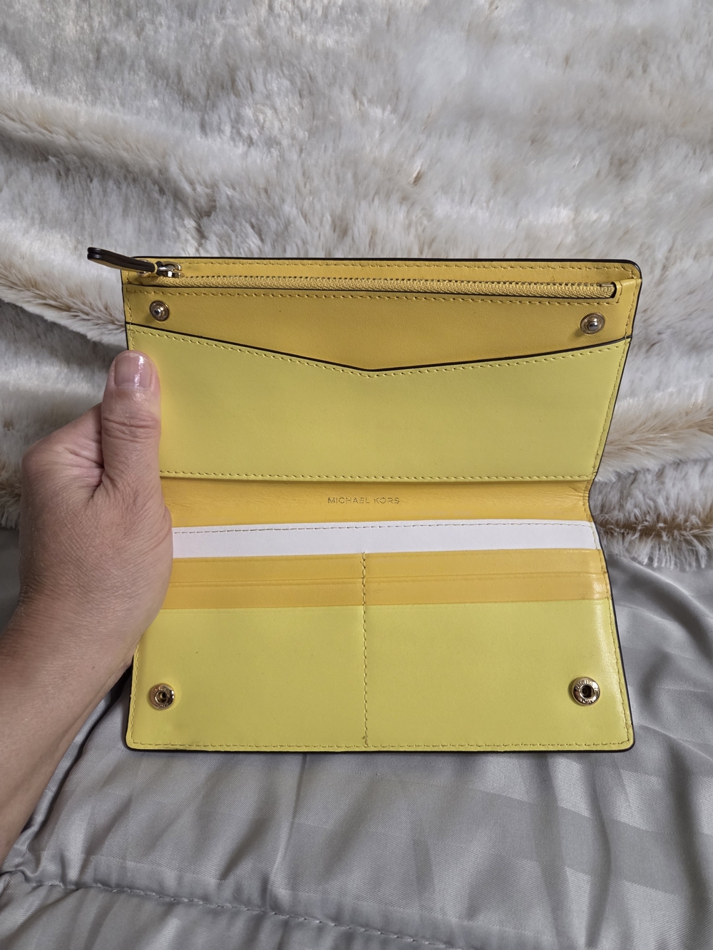 Michael Kors Adele Tri-Color Leather Slim Wallet - Picture 7 of 15